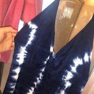 BLUE TYE DIE MAXI DRESS